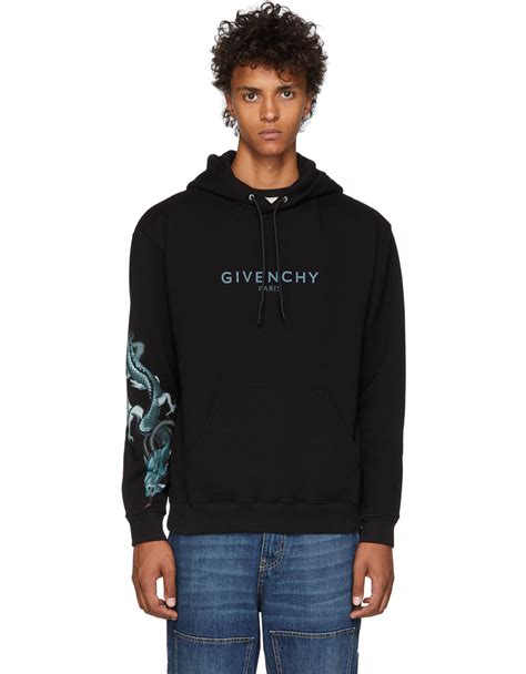 Givenchy Black Dragon Capricorn Logo Hoodie 